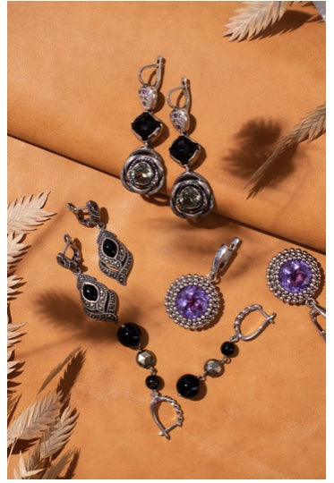 Antique Oxidised Necklace Set with Kada, Ring & Nose Pin