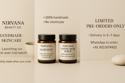 🌿 Nirvana Beauty Co. | Handmade Skincare 🌿 Launching our first-ever trial batch! Freshly made when you order ✨