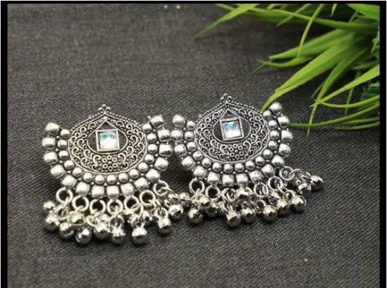 Special oxidised Silver earring combo set of 4